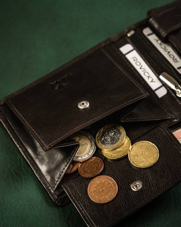 Portfel skórzany RFID ROVICKY N992-CMC R.Brown