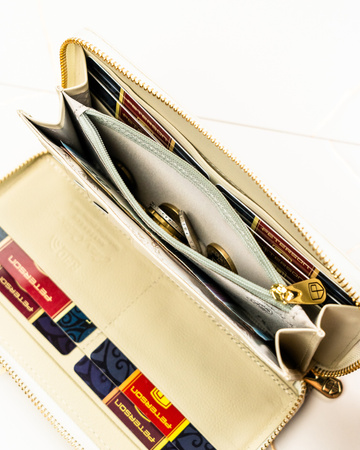 Portfel skóra + PU PTN PX25-PF2 Blue