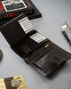 Men's leather wallet N62L-RVT-3227 D.Brown