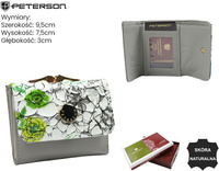 Portfel damski skóra+PU PTN PH32-LFL Green