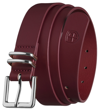 Pasek damski wąski PTN STU-18S1 Burgund