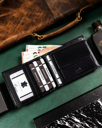 Portfel skórzany RFID ROVICKY 22321-VT-RVT Black