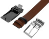 Gift Set: Reversible Men's Leather Belt + 2 Buckles PTN KL-B001 Peterson