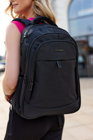 Business Travel Laptop Backpack Peterson PTN 79906 Black
