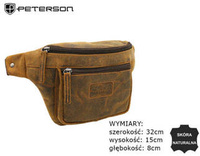 Leather bumbag PETERSON PTN BP-2-HUN