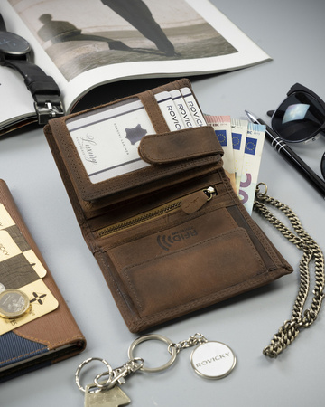 Men's nubuck leather wallet