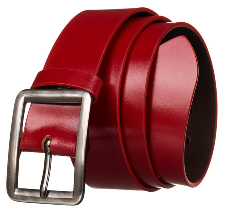 Pasek damski skórzany PDC-4 Czerwony