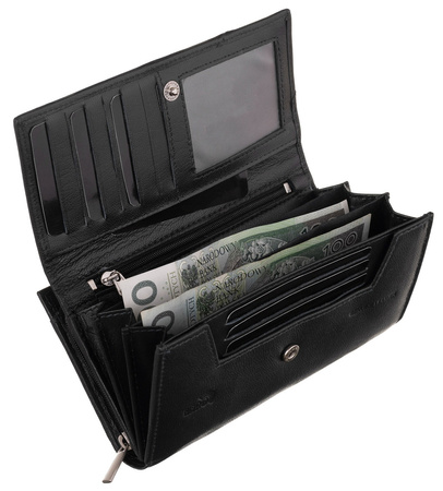 Women's Leather Wallet RD-24-GCL-NL Black
