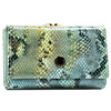 Exotic Pattern Natural Leather Women's Wallet Peterson PTN 42108-SFL Blue