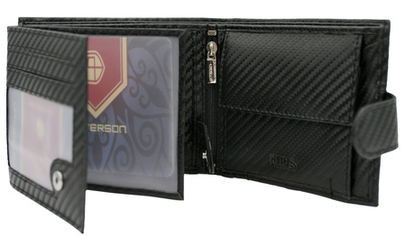 Wallet + Leather Keychain PTN PK5-N992L-6877 Black