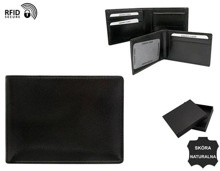 Portfel męski skórzany N308-BFA-NL BLACK