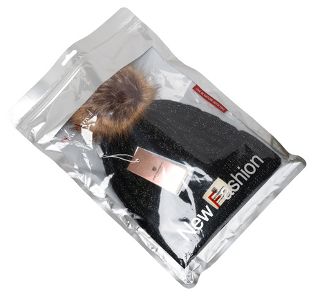 Women's Hat with Detachable Pom-Pom Peterson PTN HAT-06 Black