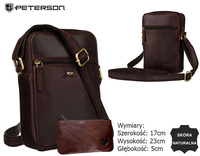 Torba skórzana + Etui PTN 704E-OPU Brown