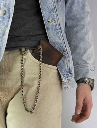 Men's nubuck leather wallet