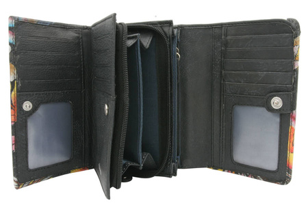 Women's leather wallet R-N0493-ART