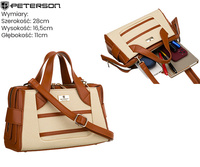 Torebka damska PTN FORSYCJA Ecru-Brown
