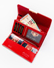 Portfel ze skóry eko RFID PETERSON  PTN 006-LAK Red