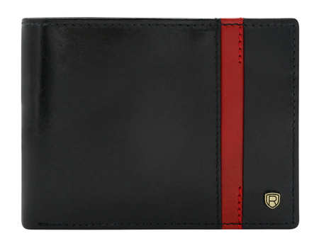Portfel męski skórzany N01-RVTP-3012 Black-Red