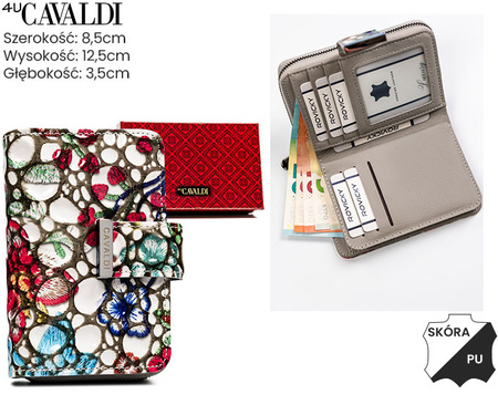 Portfel  skóra+PU RFID 4U CAVALDI  PN31-FL Multi