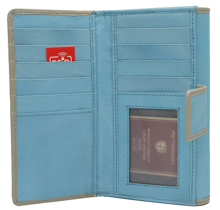 PTN KA-24 Sky Blue leather wallet