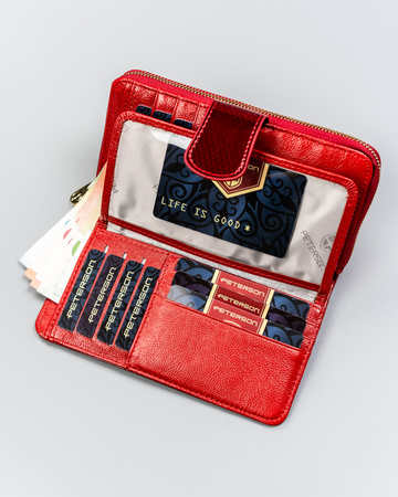 Portfel damski skórzany PTN 76115-SBR Red