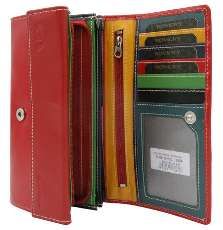 Portfel skórzany RFID ROVICKY R-RD-12-GCL-Q