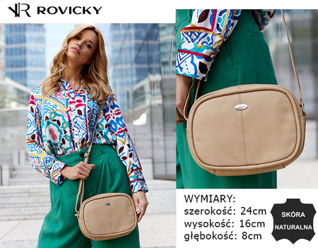 Torebka damska skórzana R-307-22-NS Beige