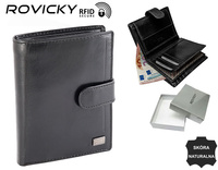Portfel męski skórzany RFID PC-105L-BAR Black