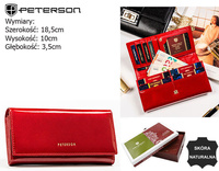 PETERSON PTN 42122-SAF RFID leather wallet