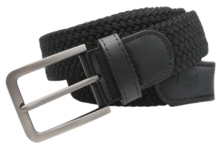 Pasek parciany z elementami skórzanymi PTN PAR-S-115 BL-BL 