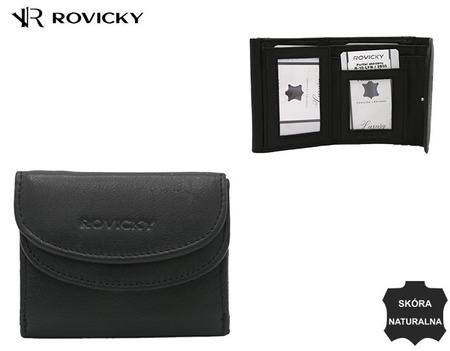 Portfel damski skórzany R-19-LFN Black