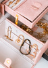 Pink Jewelry Box with Flower Decoration Peterson PTN SZK-01