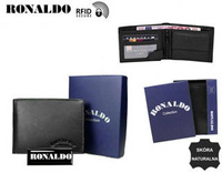 RONALDO 0002-D BLACK RFID leather wallet