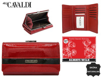 Portfel damski skórzany na blistrze H23-2-SH9-BL Red