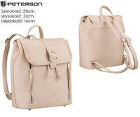 Plecak damki PU R-L61409 Beige
