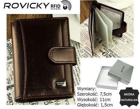 ROVICKY leather RFID card case CPR-032-BAR