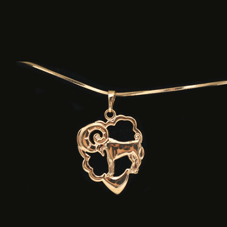 Łańcuszek z wisiorkiem P8-N20 Gold Koziorożec