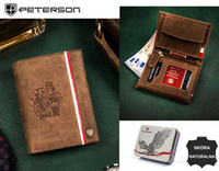 PETERSON PTN 317PW-01 2-1-4 RFID leather wallet