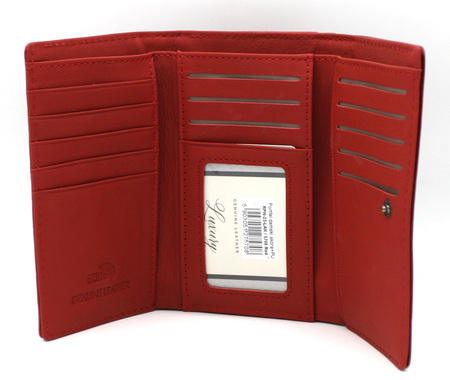Portfel damski skóra+PU RPN-23-LAK Red