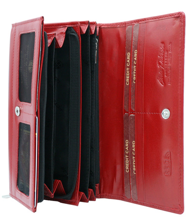 Portfel damski skórzany PTN 1680144-NGV Red