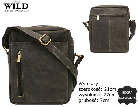 Leather bag MN-6-MH-1876 BROWN