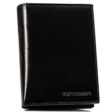 Gift set: leather wallet and keychain PETERSON PTN SET-M-N4-KCS