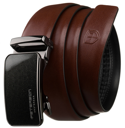 Pasek automat skórzany PTN A010 Brown