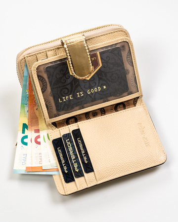 Portfel damski skórzany PTN 1N-602 Gold