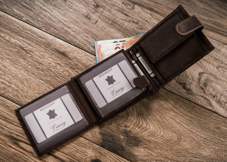 Portfel męski skórzan na blistrze N992L-CHM-BL-DEER Brown