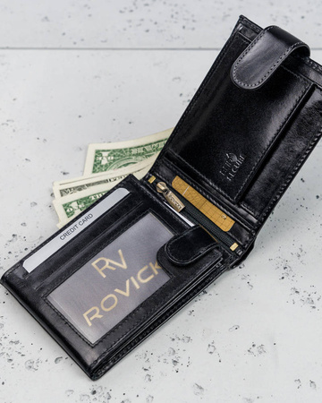 Portfel skórzany RFID ROVICKY N61L-RVT D.Brown