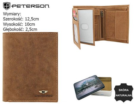 Leather wallet PTN 317 2-1-5 COGNAC