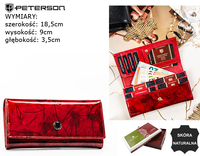 Portfel damski skórzany PTN 72401-BFBC Red