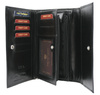 A large women's wallet made of genuine leather with a horizontal orientation PTN D18-NGV Black