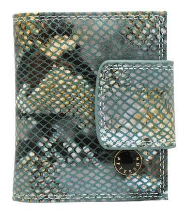 Portfel damski ze skóry naturalnej PETERSON PTN 42329-SFL Blue